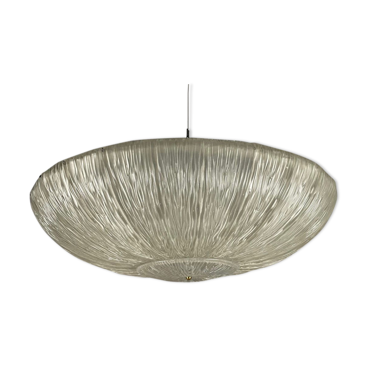 Murano glass chandelier, flying saucer circa 1980