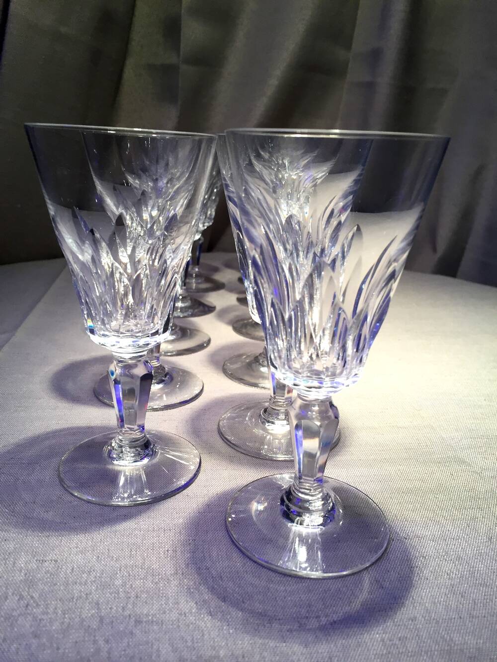 Set of 11 baccarat red wine glasses carcassonne model