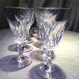 Set of 11 baccarat red wine glasses carcassonne model