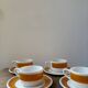 4 Luneville cups and saucers, Florence model, vintage