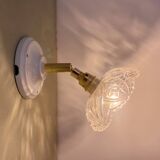 Vintage chiseled glass lampshade wall light - tableware collection -