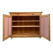 Grand Parisian buffet with billot and butterfly hinges, raw wood, 1930.