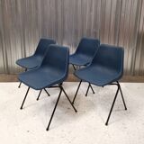 Set of 4 Polyprop chairs, Robin Day, Hille