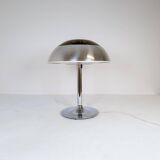 Large Space Age chrome table lamp by Fagerhults, Sweden, 1970s.