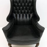 Georgian Style Rare Original Chesterfield Leather Armchair, 1950s