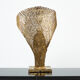 Lampe laiton pierres par Henri Fernandez pour Maison Honoré 1970