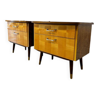 Set of 2 vintage bedside tables / mini cabinets