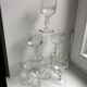 Ensemble de 8 verres à pied en verre moulé années 30 début XXème