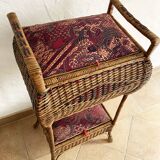 Rattan and textile worker, 2 chests, 1960s