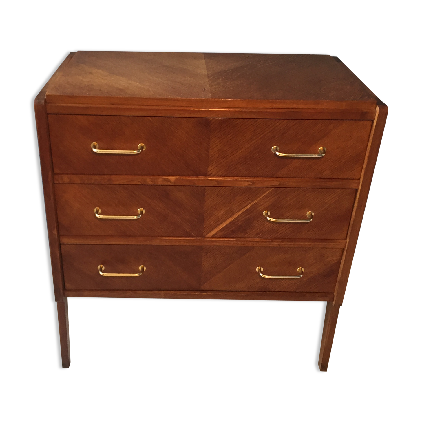 Vintage 1950's chest of drawers in golden oak