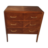 Commode vintage 1950 en chêne doré