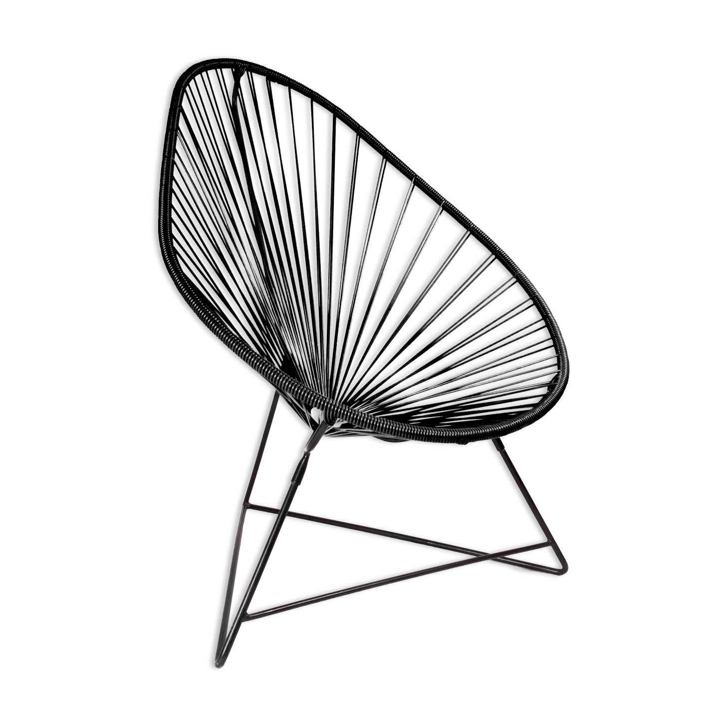 Fauteuil acapulco original noir marque boqa