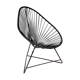 Fauteuil acapulco original noir marque boqa