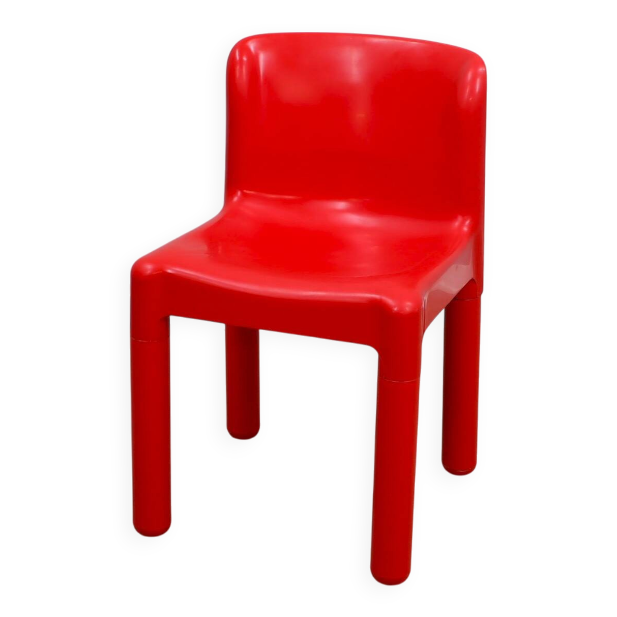 1970s Kartell Model 4875 chair by Carlo Bartoli red color