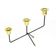 1970s. minimalist table candle holder, for three candles, belgium