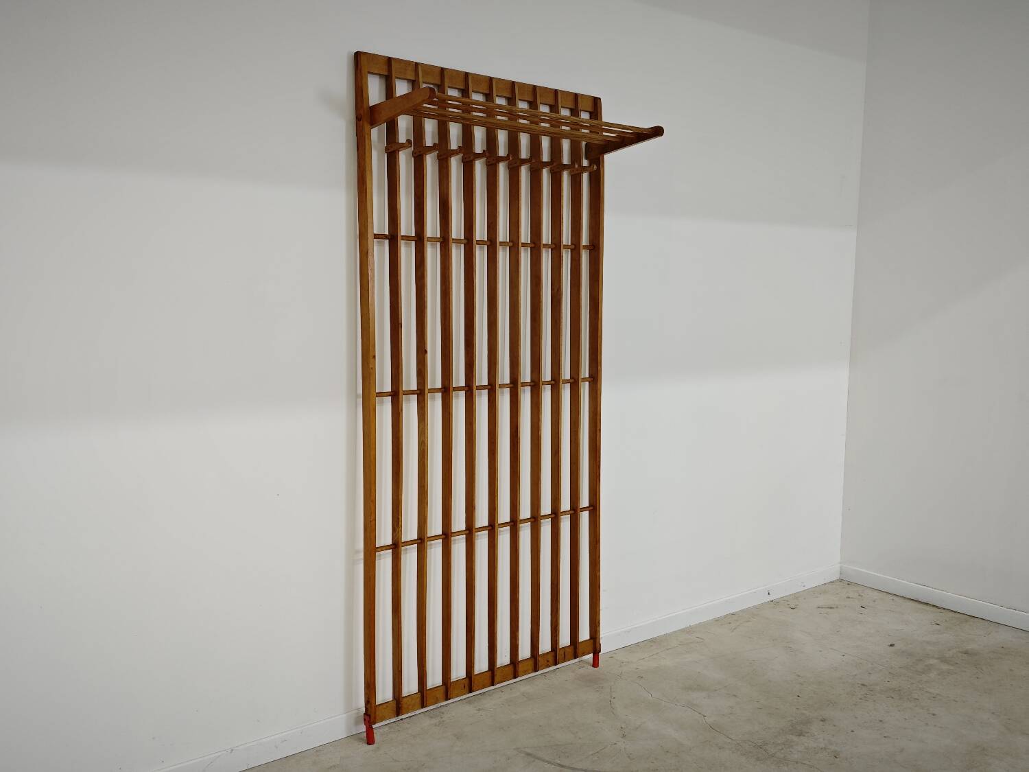 Wooden wall coat rack by Krasna Jizba