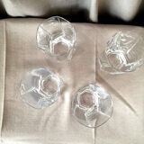 Suite of 4 glasses with orangeade cristal de weaners