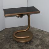 Italian brass and black laminated trolley