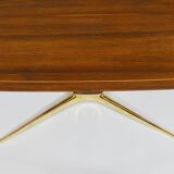 Oswald Haerdtl x Hagenauer Vienna coffee table in brass and walnut, Austria, 1950s