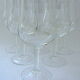 Suite of six large crystal wine tasting glasses
