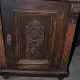Antique German marble top nightstand, 1890s