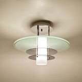 Vintage Glass Chrome Light