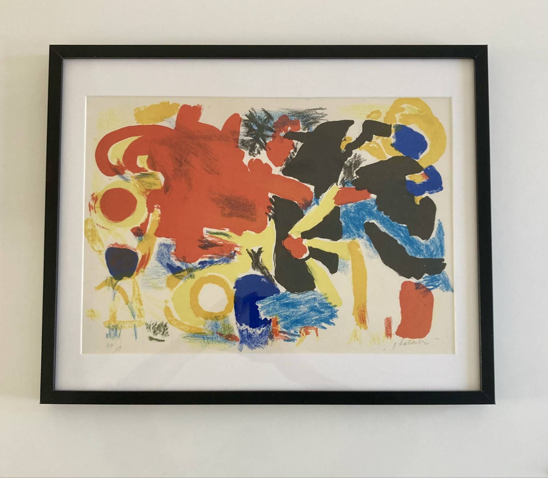Numbered lithograph 19/20 and signed by Ger Lataster - Circa 1956