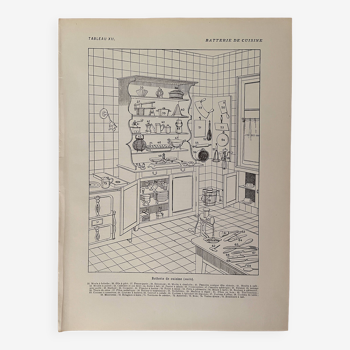 Lithograph on kitchenware (dresser) - 1920