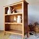 Honey-coloured antique wooden bookcase - antique library