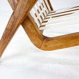 Pair of 1970s Jan Vaněk Oak Armchairs, Czechoslovakia