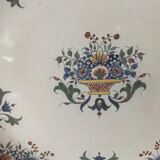 Large round faience dish of Rouen XIX century