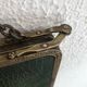 Miroir triptyque barbier doré vert anglais vintage 1930 - 24 x 57 cm