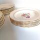 Gien Florence earthenware plate service / flowery crockery