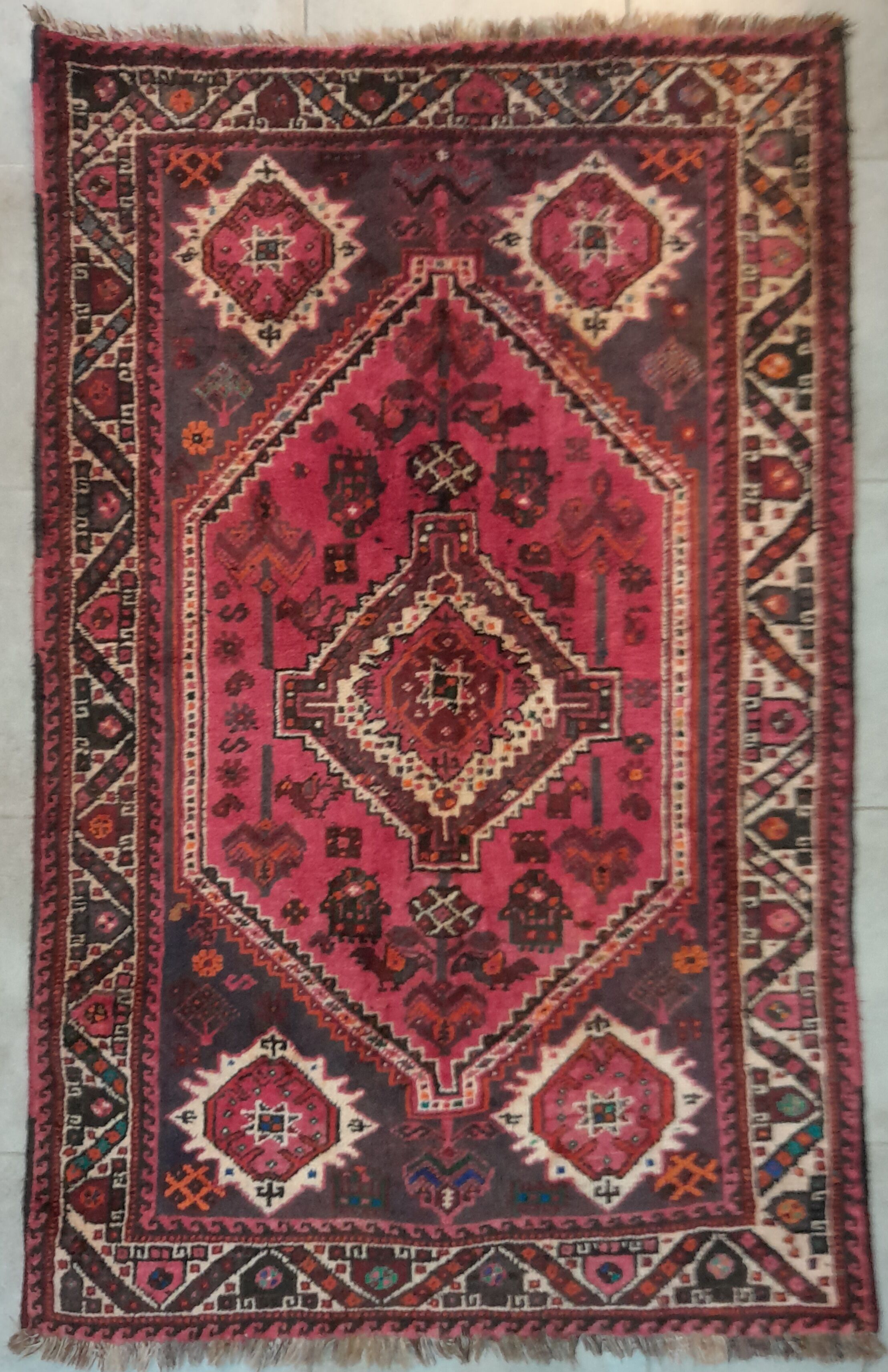 Hand knotted shiraz mat 172x112 cm