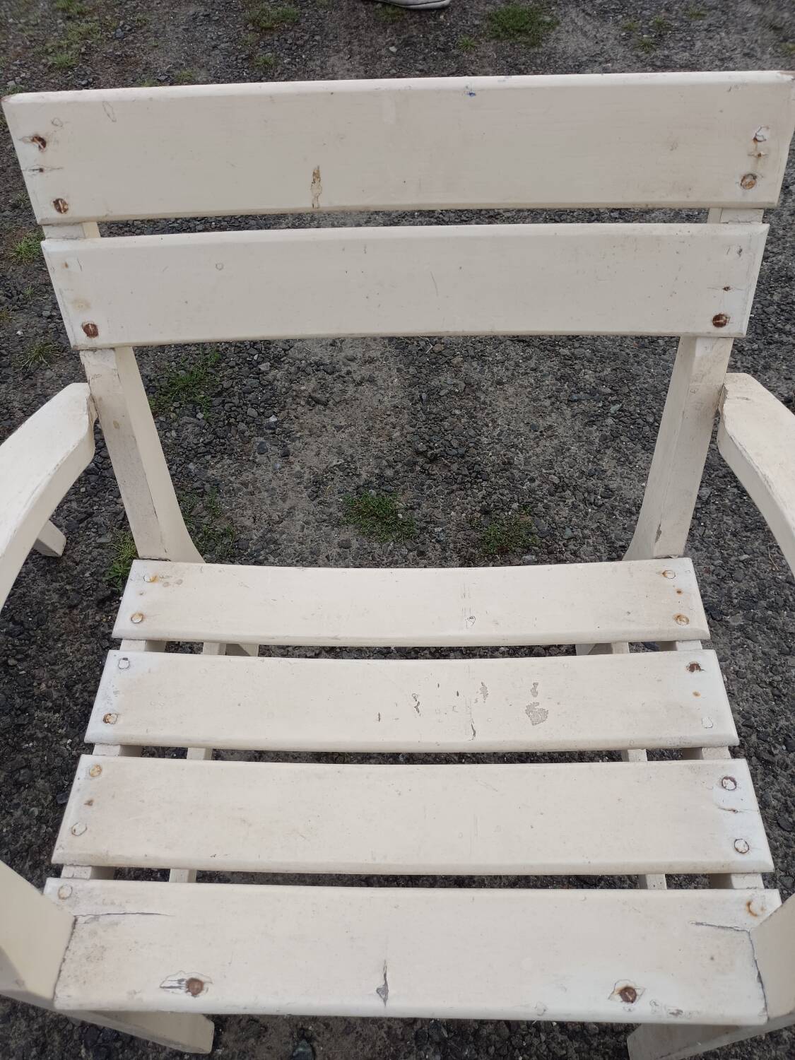 Pair of wooden armchairs