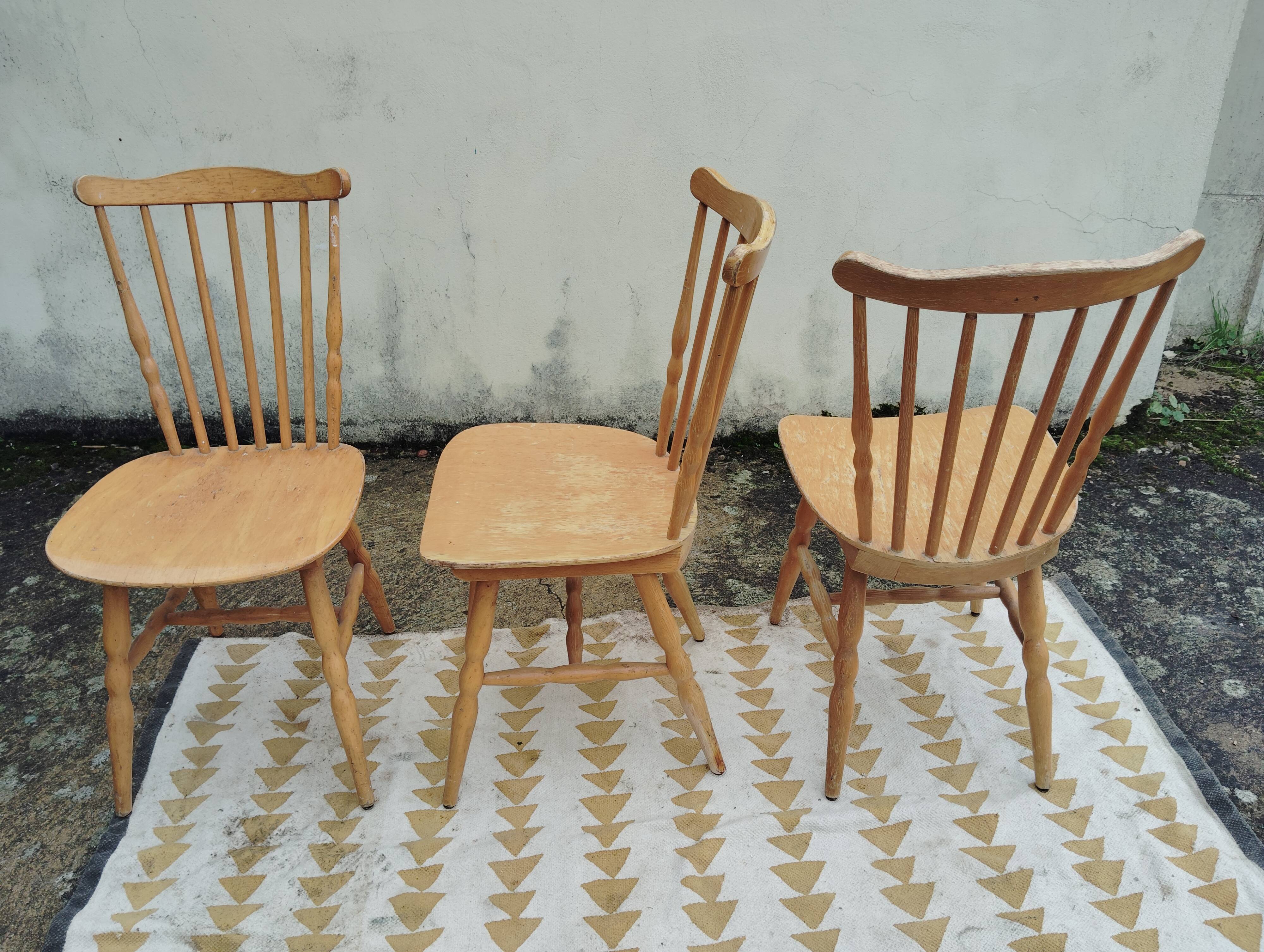 Set 6 chaises bistrot/western Baumann Tacoma en 2 teintes
