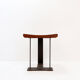 Vintage wooden and metal stool in the style of the "T" model by Pierre Chareau.