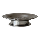 Silver-plated shell butter dish