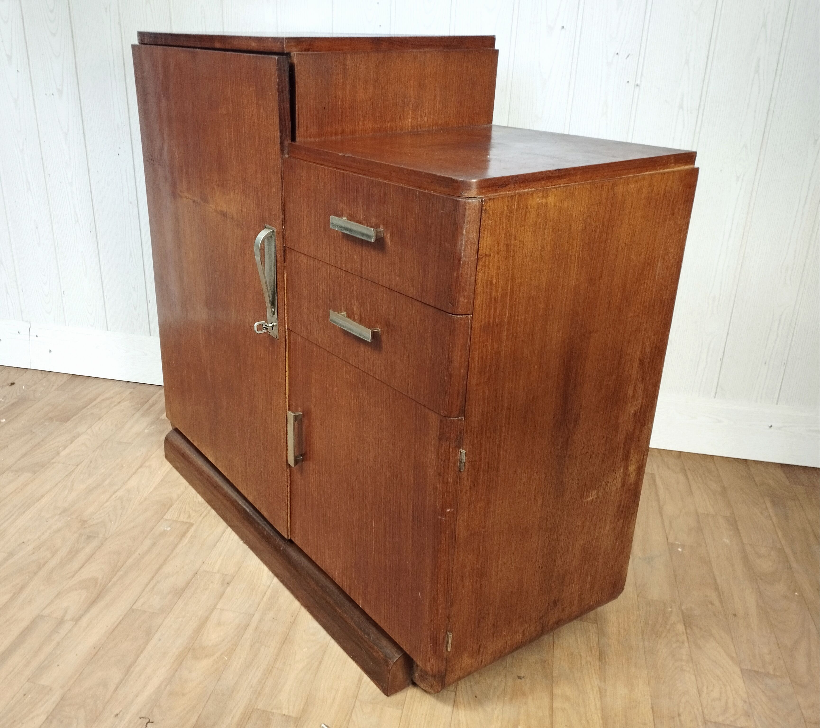 Asymmetrical vintage art deco style sideboard