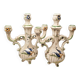 Pair of 2 candlesticks Capodimonte Italy style moustier