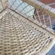 Vintage rattan corner shelf
