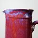 Large stoneware art jug by Lévéjac, Michel Goldstyn, flamed oxblood glaze