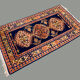 Vintage Kamseh Rug 190x137 cm, medium, Tribal oriental Carpet truly Shabby Chic