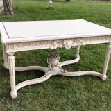 Console table decor side table Louis 16 style old painting