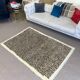 Handmade Tulu Rug, 100% Natural Un-Dyed Wool. Cream and Brown. Custom Options Available