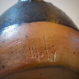 Yves Mohy, pyrite stoneware pitcher, La Borne, France, 1950s