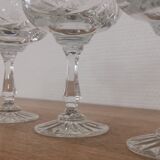 Cut crystal champagne glasses