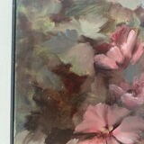 Flowers, oil on canvas signed by Nicole de Fourmantel, 1997