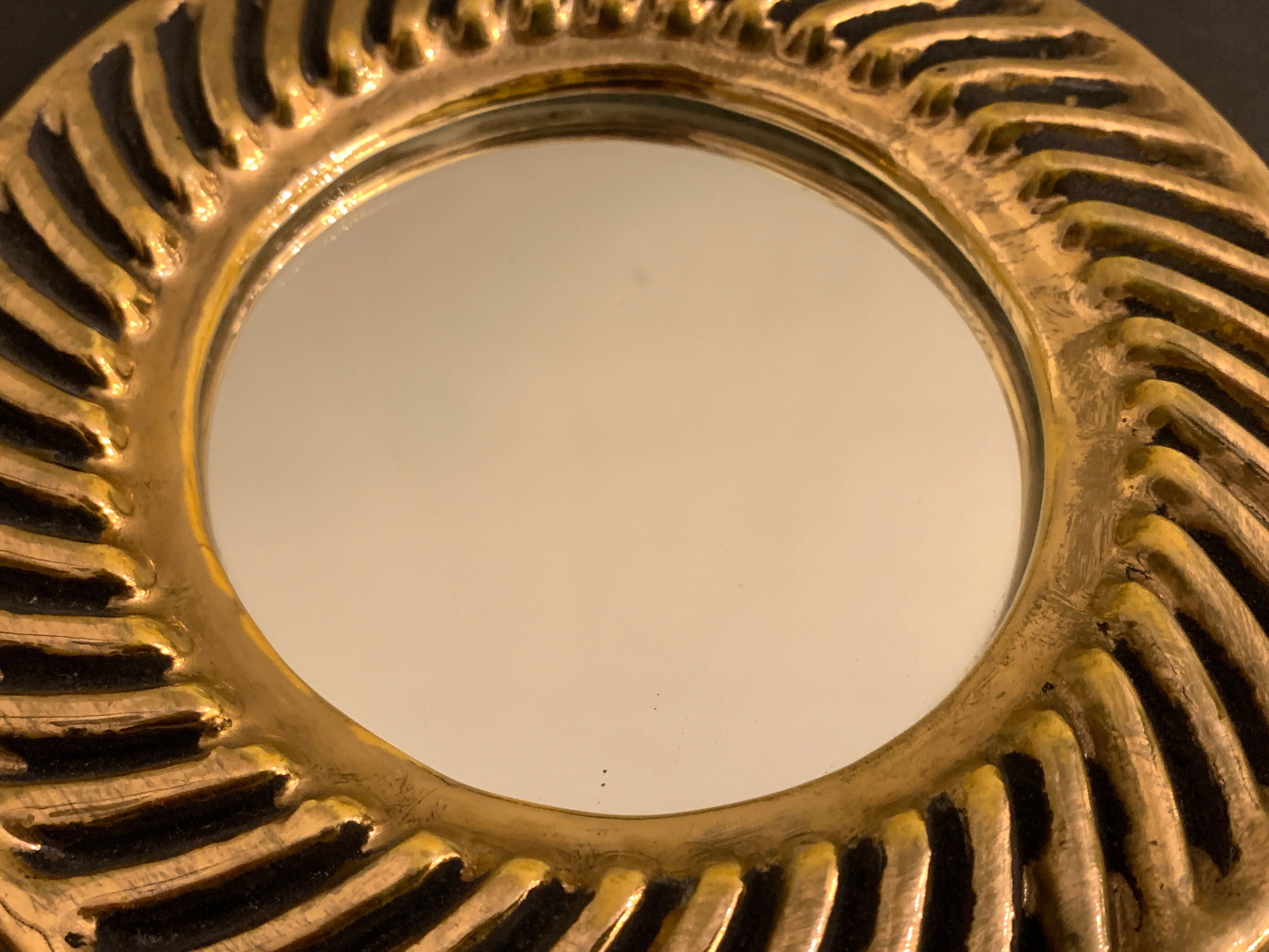 Miroir en céramique années 50/70