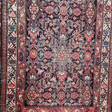 Tapis ancien persan Malayer Hamadan couloir 90x500 cm